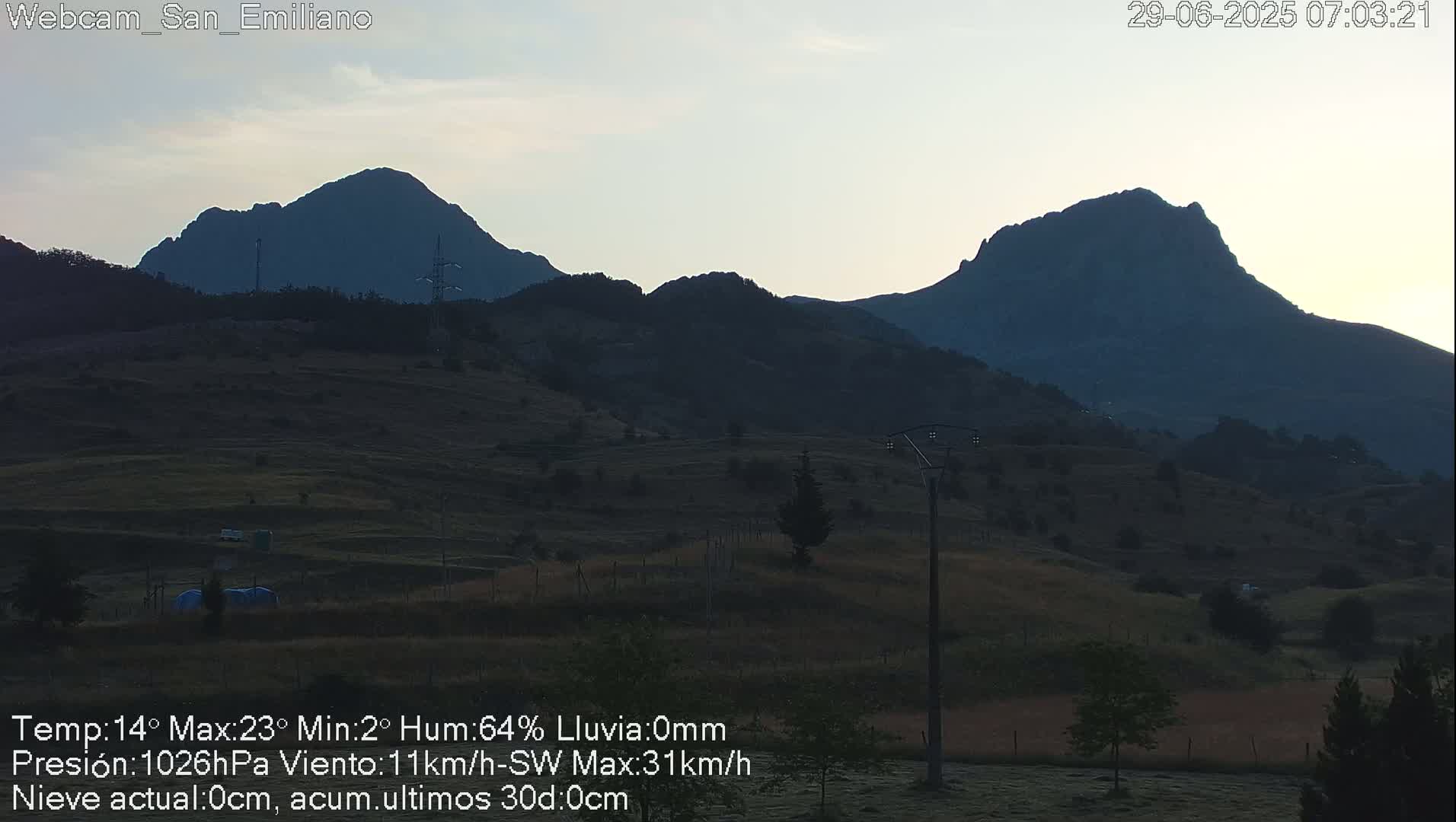 Peña Ubiña (Ubina Mount Peaks) From Babia  Panaromic Live Cam - León, Castile&Leon, Spain