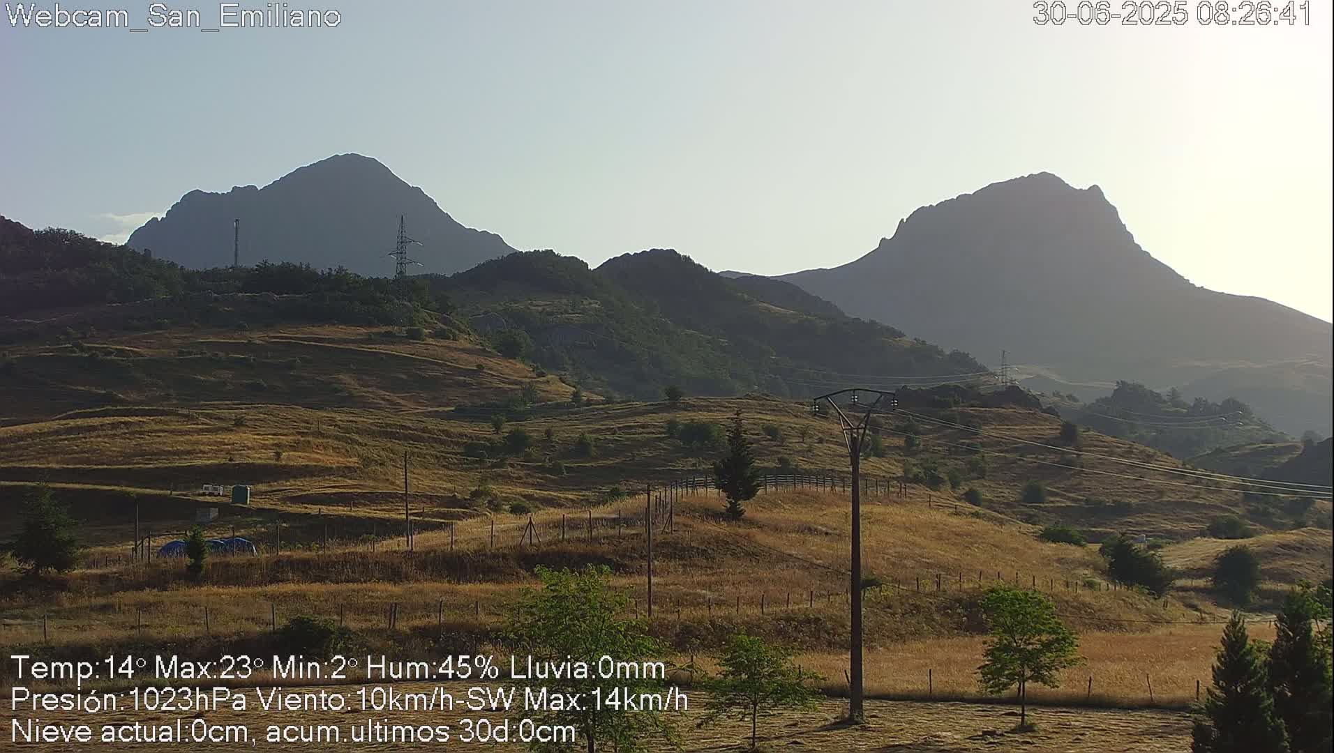 Peña Ubiña (Ubina Mount Peaks) From Babia  Panaromic Live Cam - León, Castile&Leon, Spain