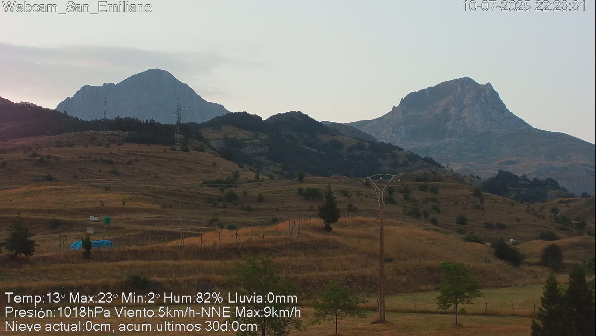 Peña Ubiña (Ubina Mount Peaks) From Babia  Panaromic Live Cam - León, Castile&Leon, Spain