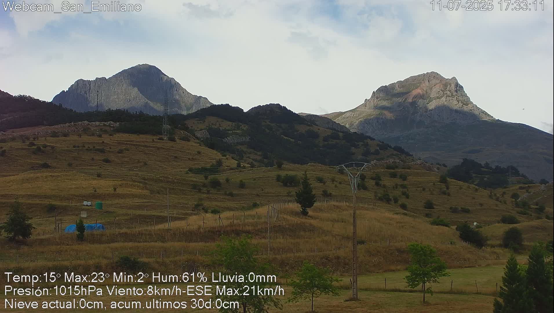 Peña Ubiña (Ubina Mount Peaks) From Babia  Panaromic Live Cam - León, Castile&Leon, Spain
