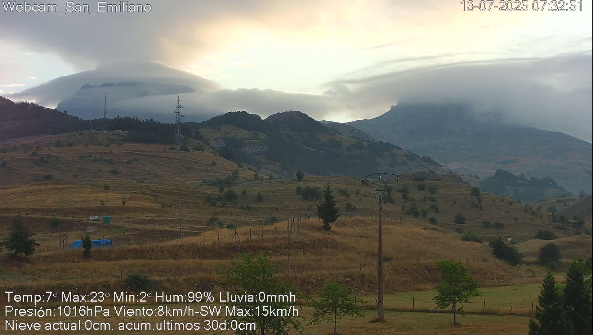 Peña Ubiña (Ubina Mount Peaks) From Babia  Panaromic Live Cam - León, Castile&Leon, Spain