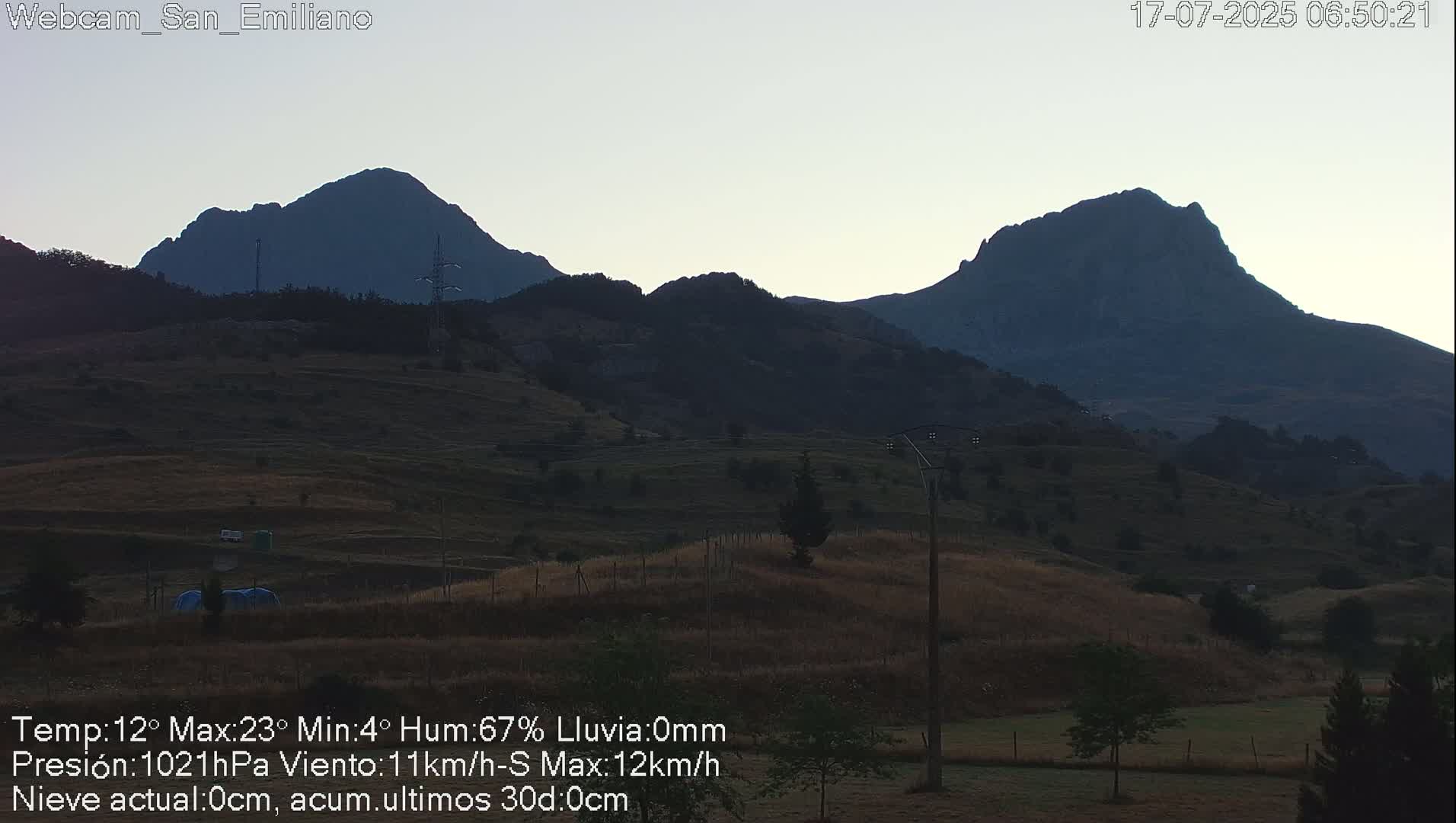 Peña Ubiña (Ubina Mount Peaks) From Babia  Panaromic Live Cam - León, Castile&Leon, Spain
