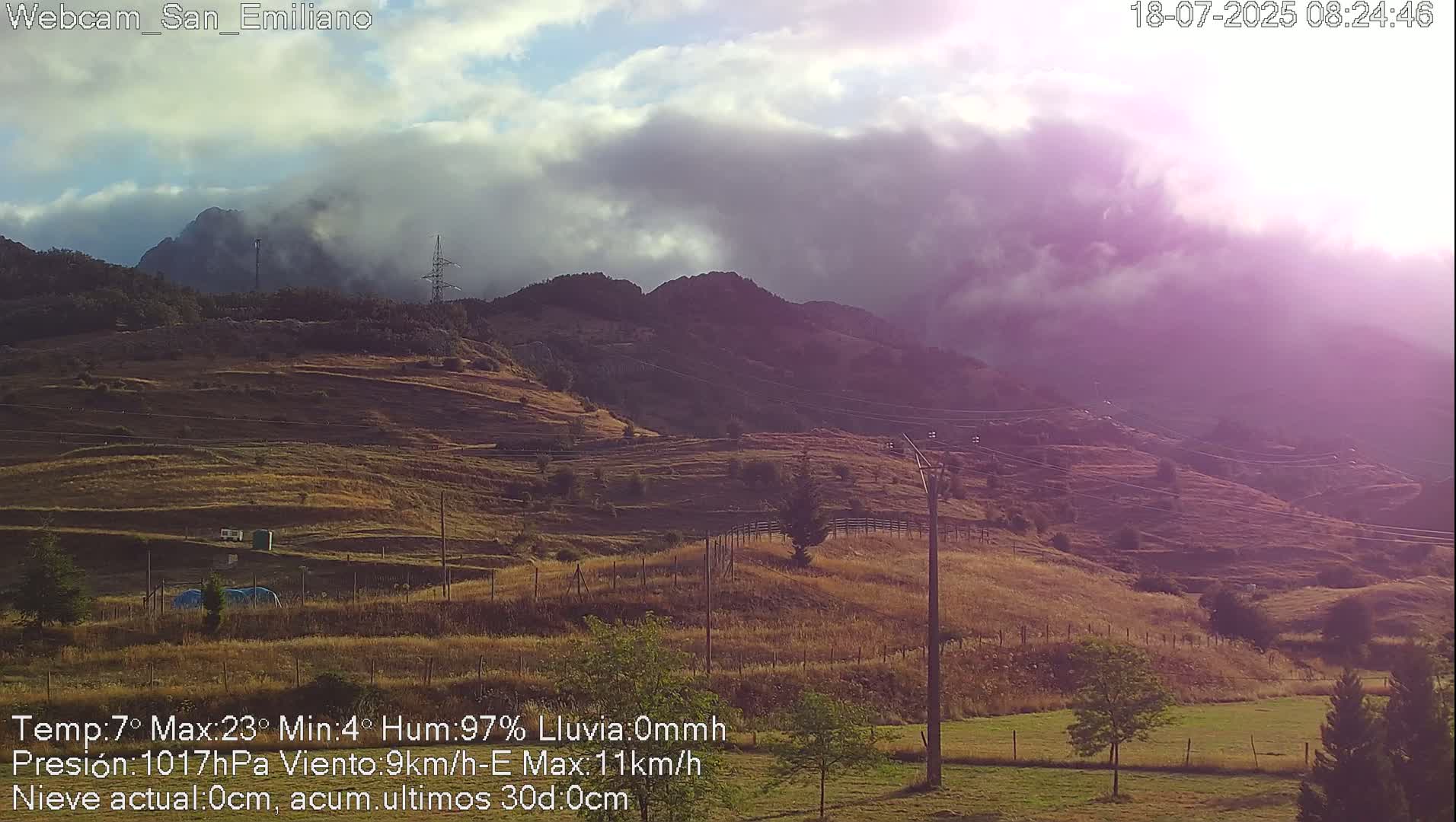 Peña Ubiña (Ubina Mount Peaks) From Babia  Panaromic Live Cam - León, Castile&Leon, Spain