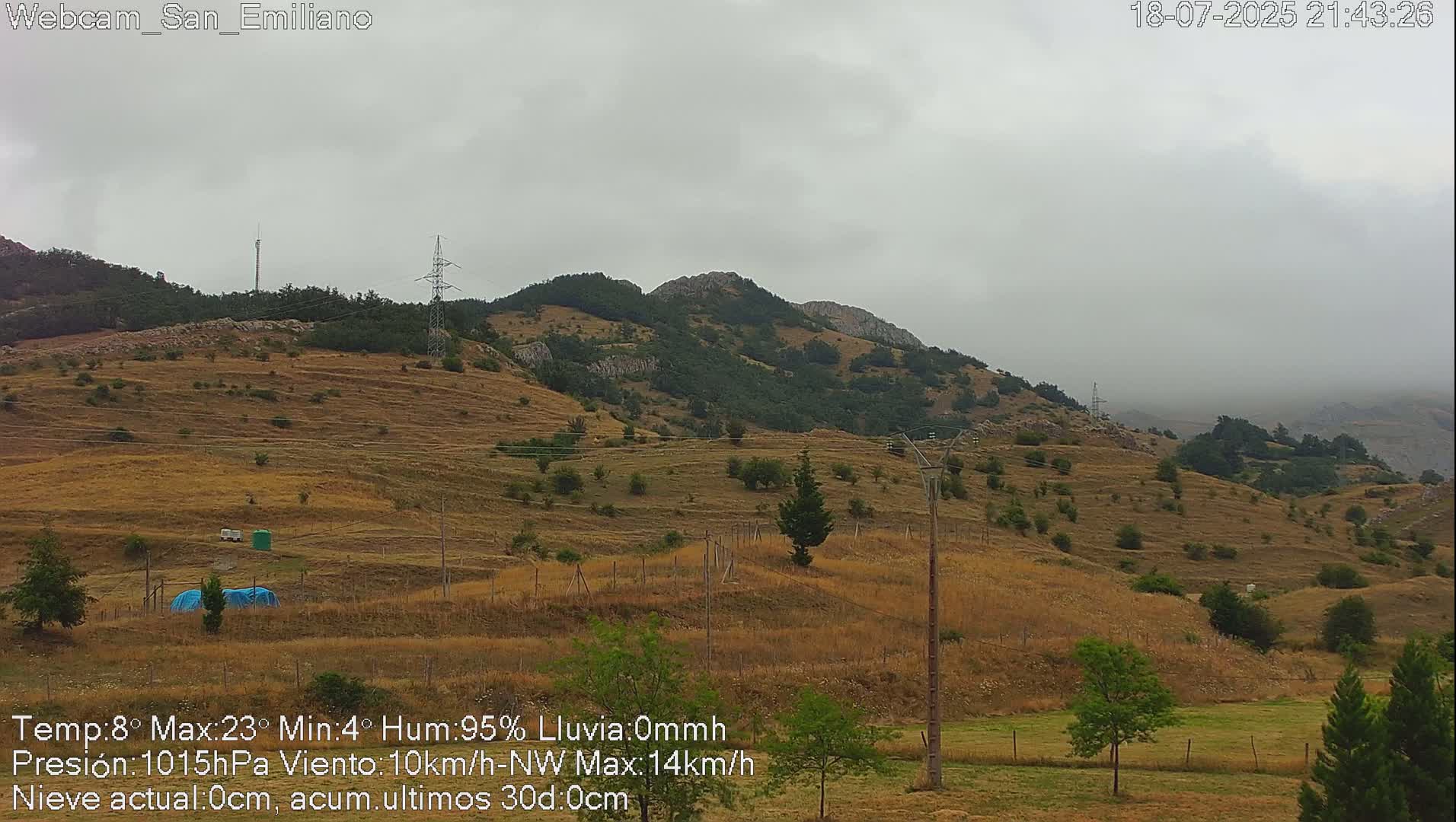 Peña Ubiña (Ubina Mount Peaks) From Babia  Panaromic Live Cam - León, Castile&Leon, Spain