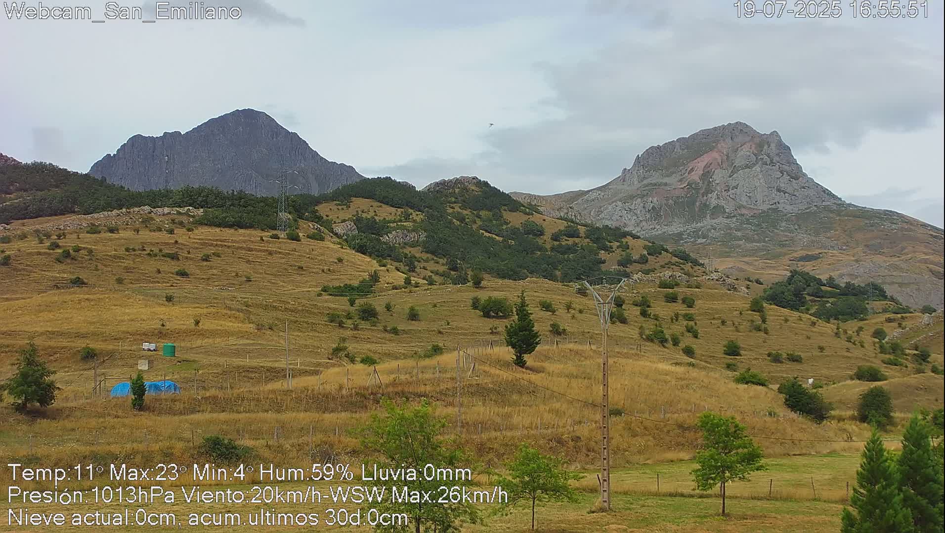 Peña Ubiña (Ubina Mount Peaks) From Babia  Panaromic Live Cam - León, Castile&Leon, Spain