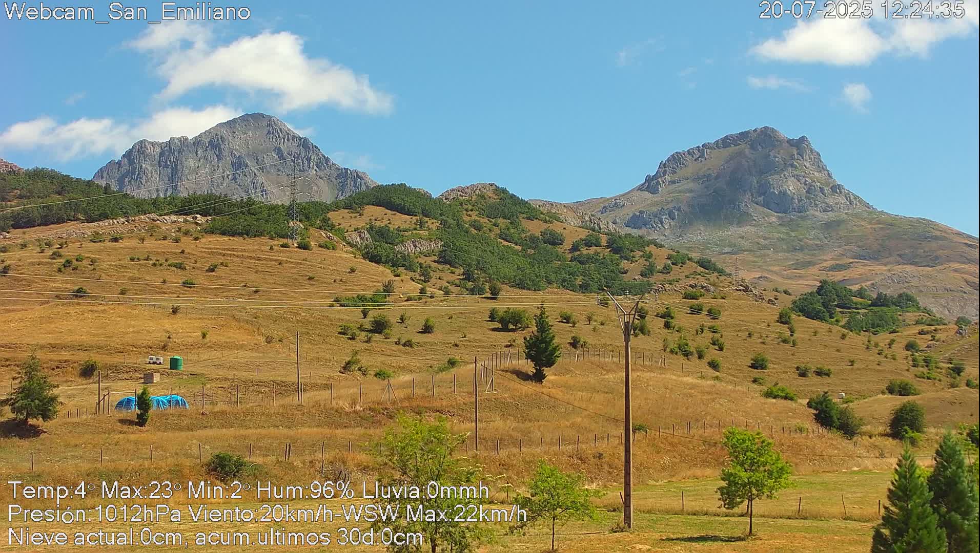 Peña Ubiña (Ubina Mount Peaks) From Babia  Panaromic Live Cam - León, Castile&Leon, Spain
