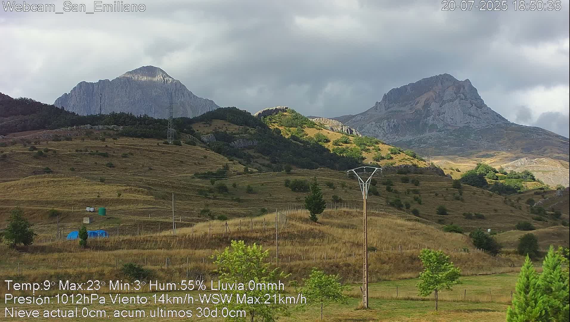 Peña Ubiña (Ubina Mount Peaks) From Babia  Panaromic Live Cam - León, Castile&Leon, Spain