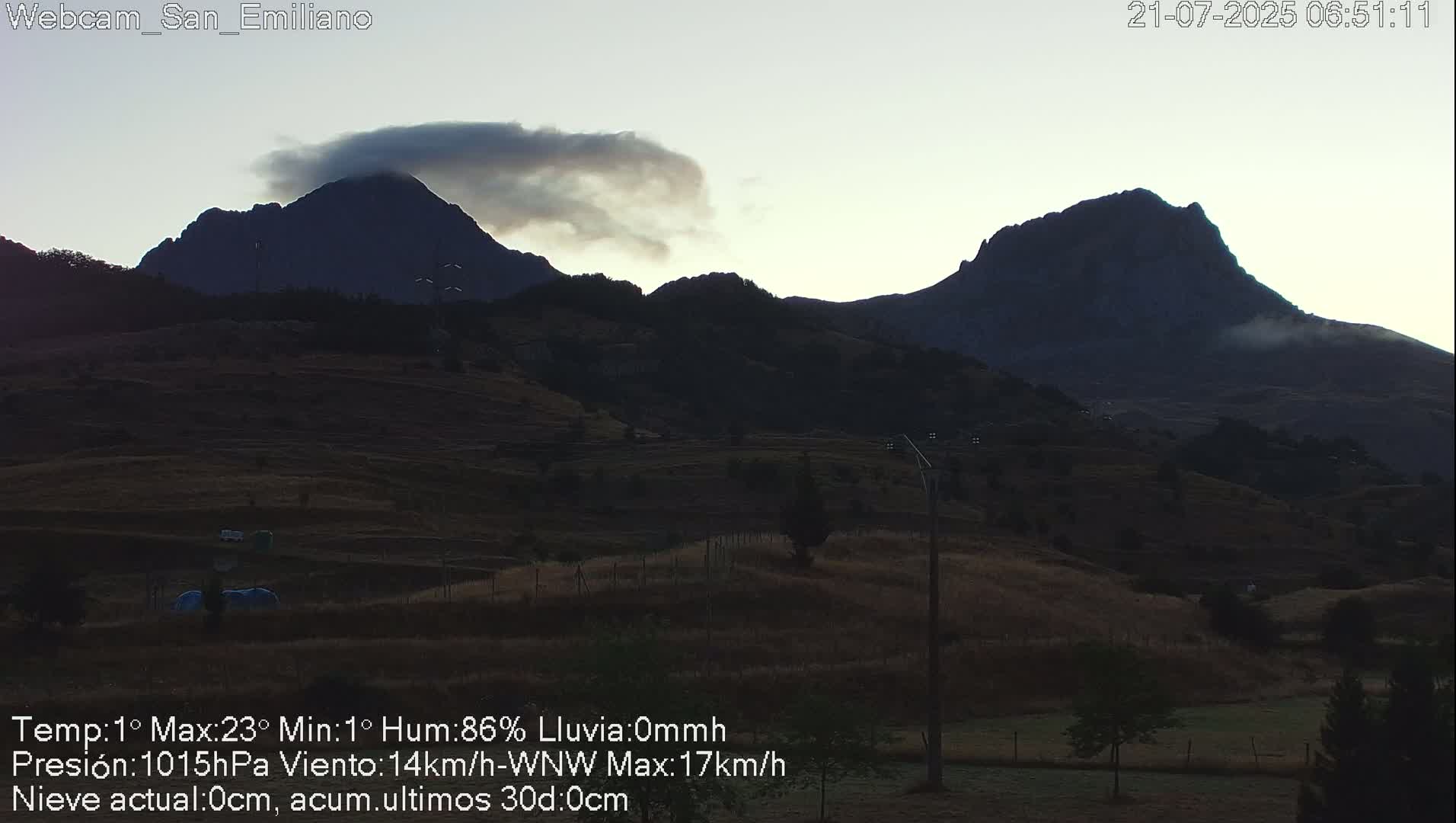 Peña Ubiña (Ubina Mount Peaks) From Babia  Panaromic Live Cam - León, Castile&Leon, Spain