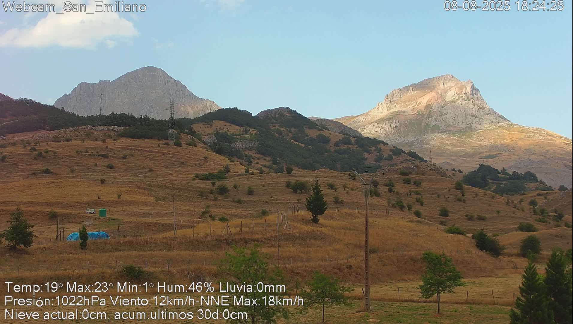 Peña Ubiña (Ubina Mount Peaks) From Babia  Panaromic Live Cam - León, Castile&Leon, Spain