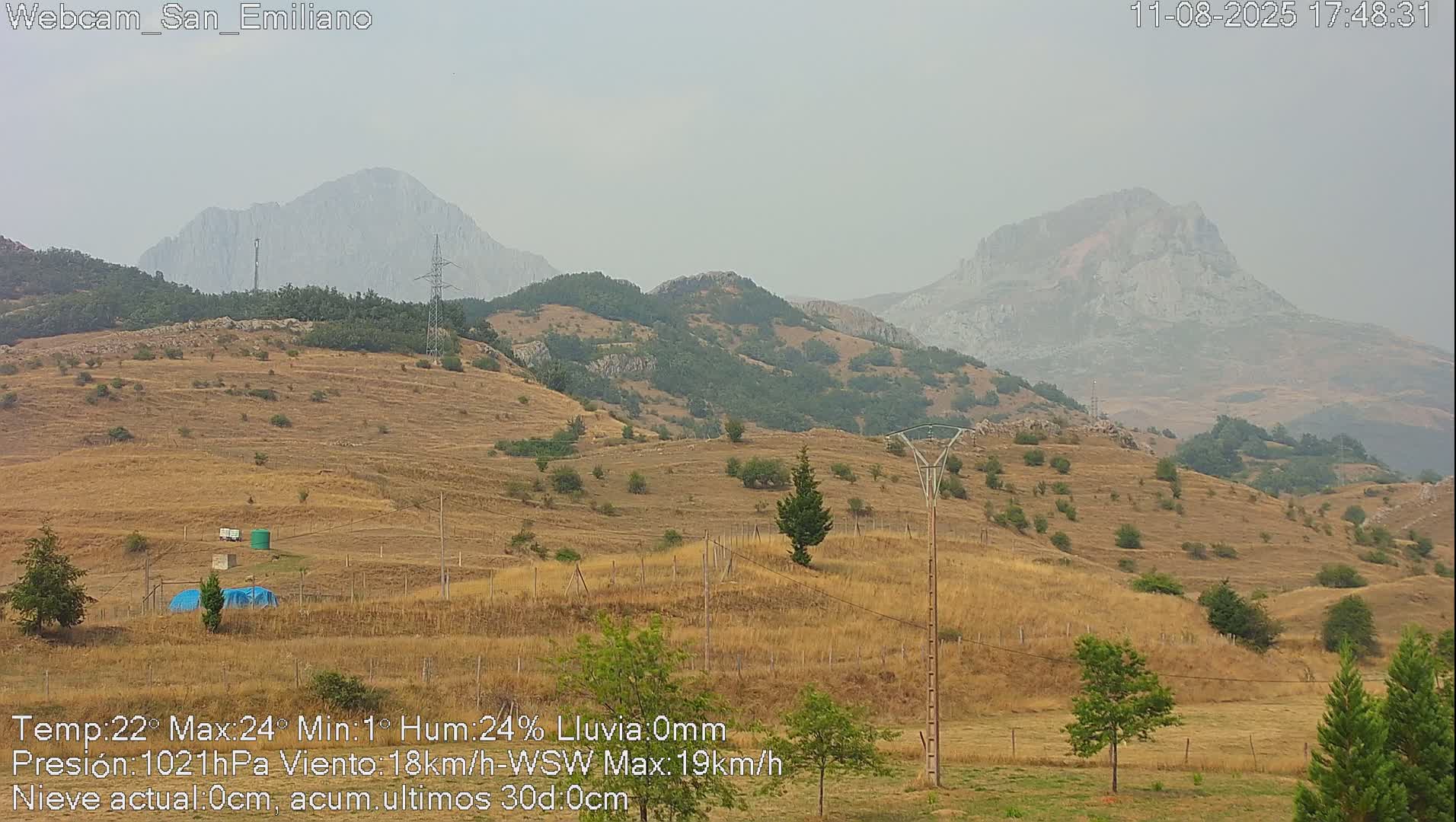 Peña Ubiña (Ubina Mount Peaks) From Babia  Panaromic Live Cam - León, Castile&Leon, Spain