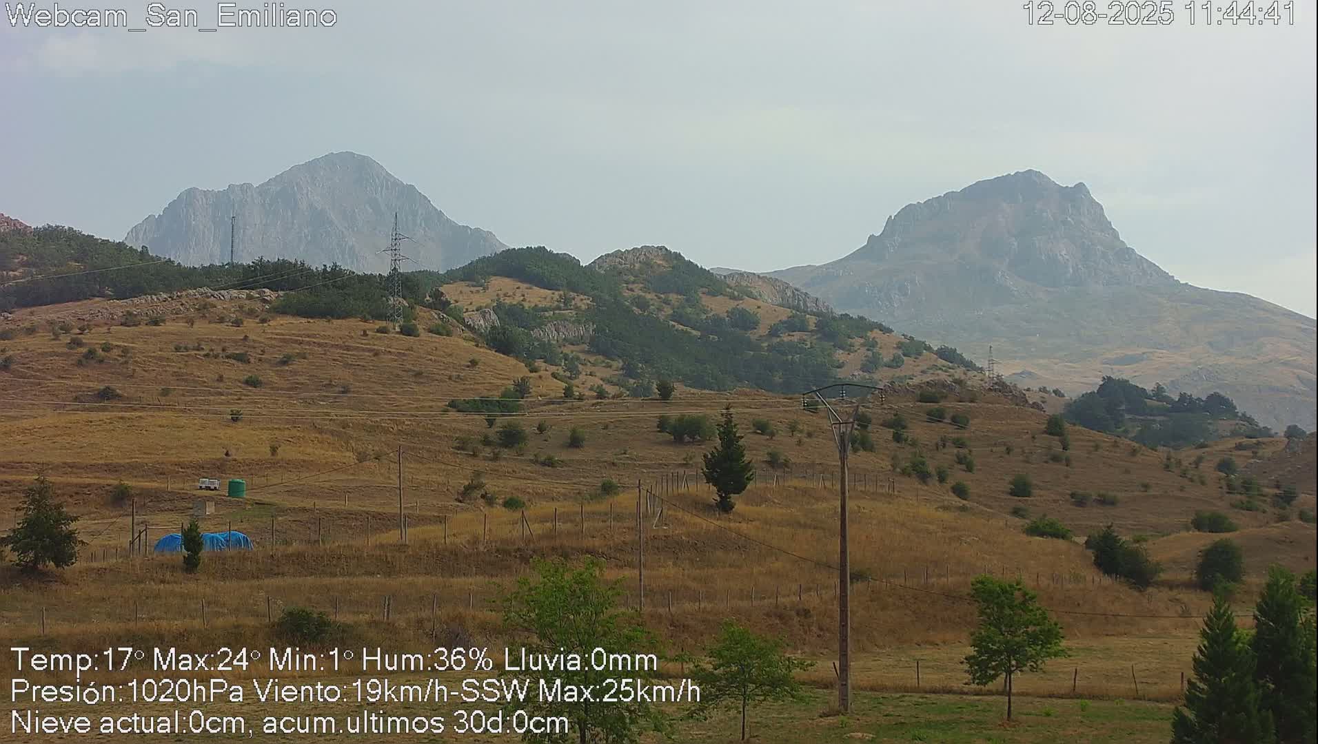 Peña Ubiña (Ubina Mount Peaks) From Babia  Panaromic Live Cam - León, Castile&Leon, Spain