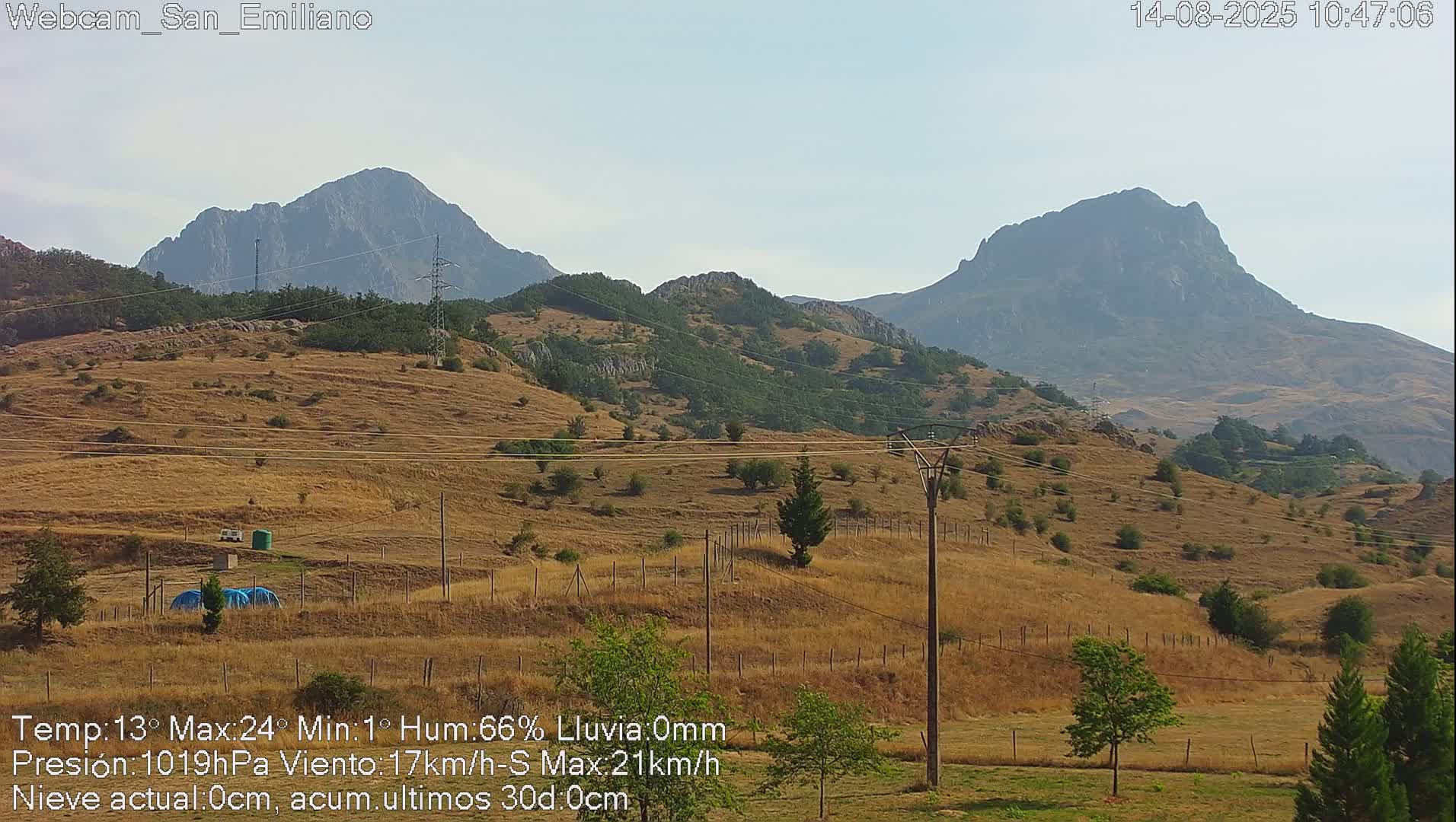 Peña Ubiña (Ubina Mount Peaks) From Babia  Panaromic Live Cam - León, Castile&Leon, Spain