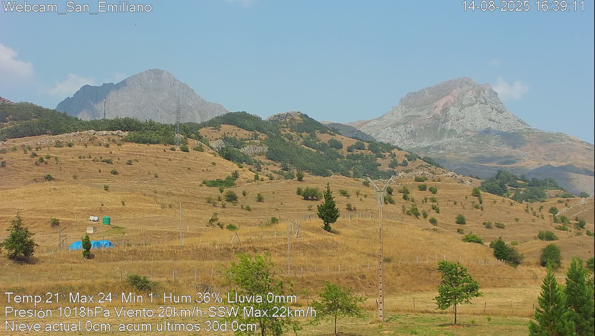 Peña Ubiña (Ubina Mount Peaks) From Babia  Panaromic Live Cam - León, Castile&Leon, Spain