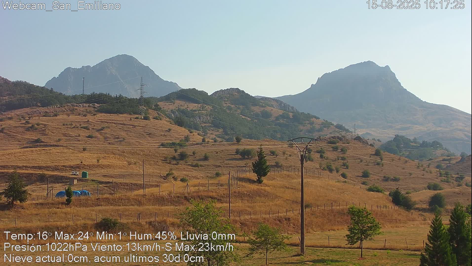 Peña Ubiña (Ubina Mount Peaks) From Babia  Panaromic Live Cam - León, Castile&Leon, Spain