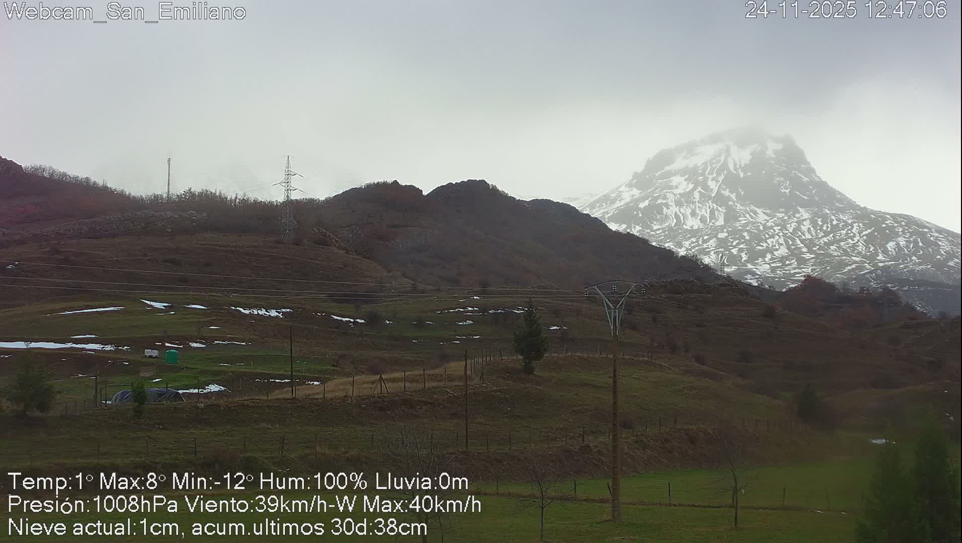 Peña Ubiña (Ubina Mount Peaks) From Babia  Panaromic Live Cam - León, Castile&Leon, Spain