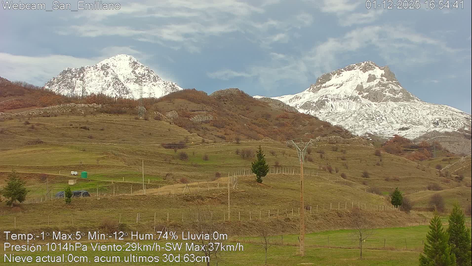 Peña Ubiña (Ubina Mount Peaks) From Babia  Panaromic Live Cam - León, Castile&Leon, Spain