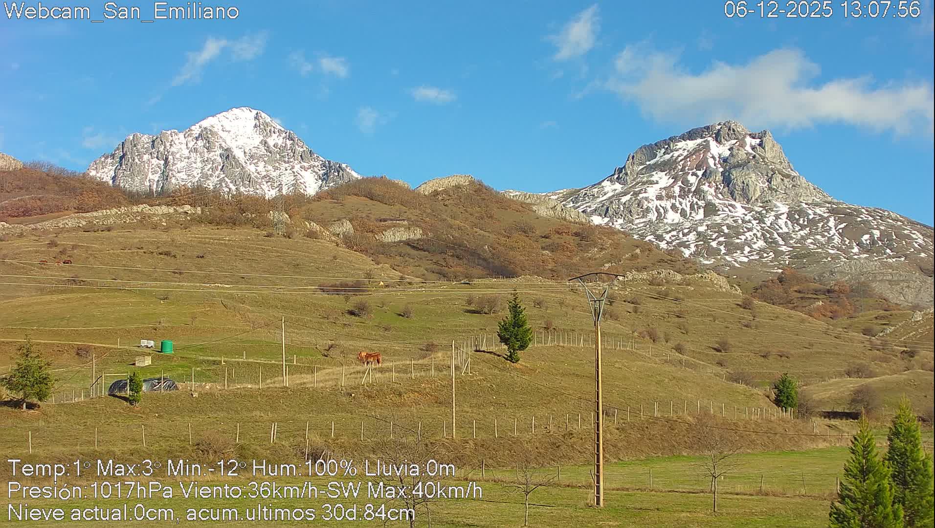 Peña Ubiña (Ubina Mount Peaks) From Babia  Panaromic Live Cam - León, Castile&Leon, Spain