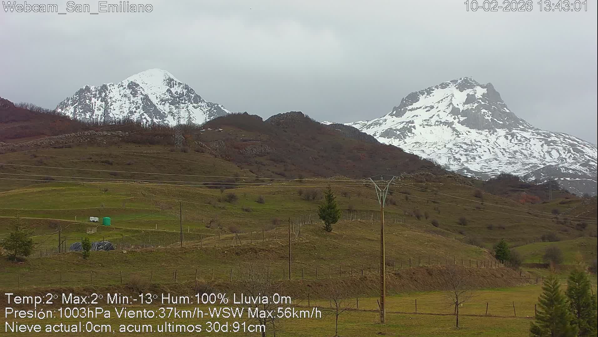 Peña Ubiña (Ubina Mount Peaks) From Babia  Panaromic Live Cam - León, Castile&Leon, Spain