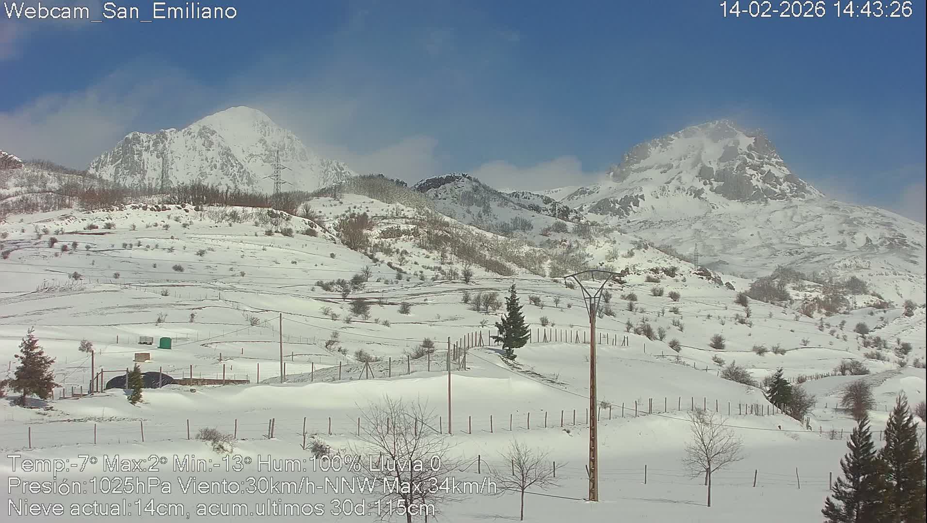 Peña Ubiña (Ubina Mount Peaks) From Babia  Panaromic Live Cam - León, Castile&Leon, Spain