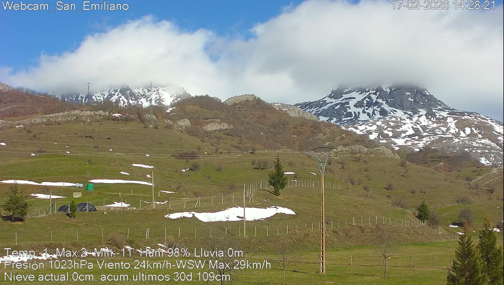 Peña Ubiña (Ubina Mount Peaks) From Babia  Panaromic Live Cam - León, Castile&Leon, Spain