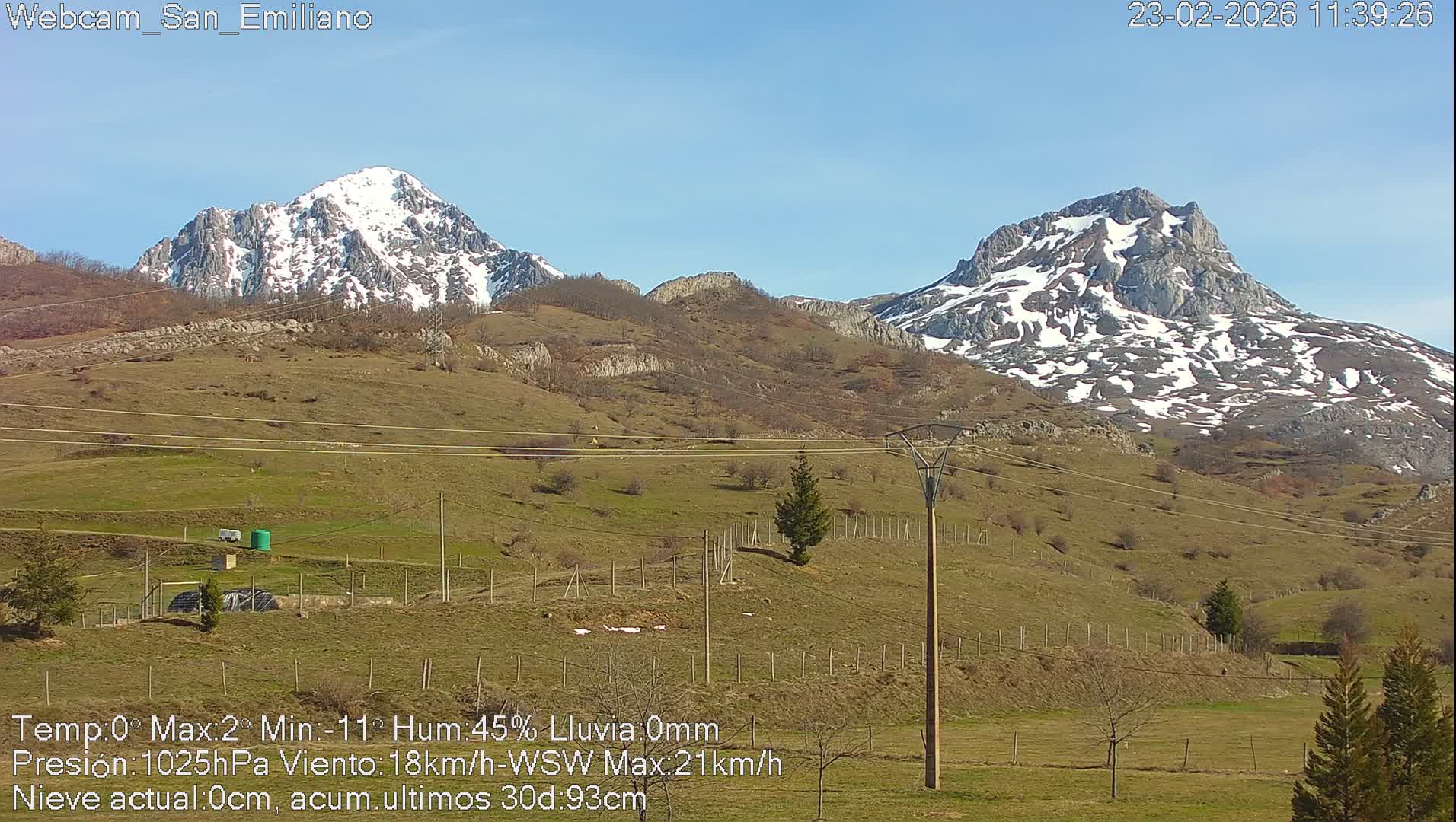 Peña Ubiña (Ubina Mount Peaks) From Babia  Panaromic Live Cam - León, Castile&Leon, Spain