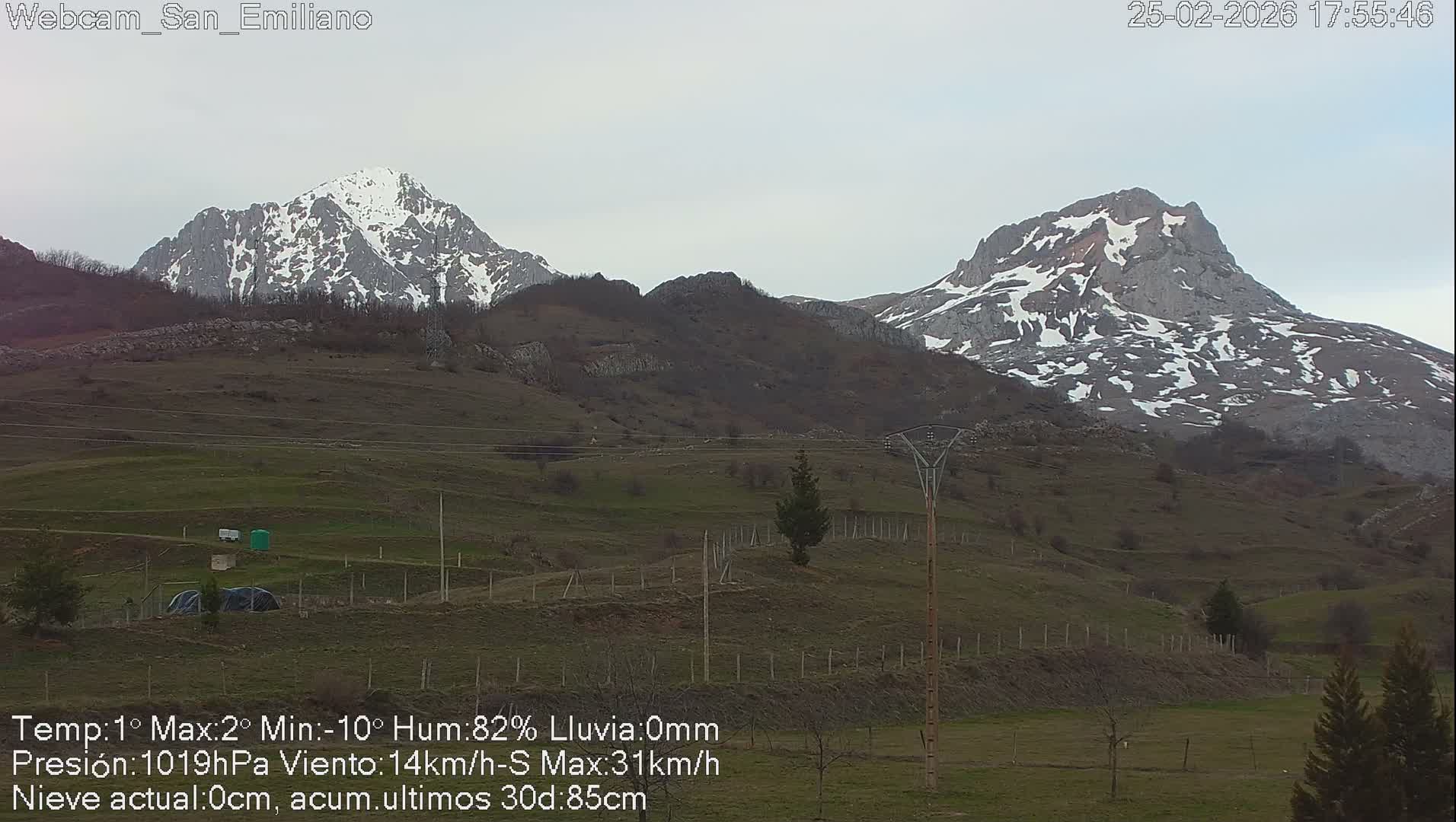 Peña Ubiña (Ubina Mount Peaks) From Babia  Panaromic Live Cam - León, Castile&Leon, Spain