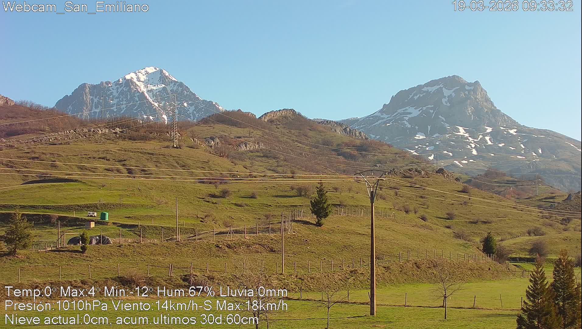Peña Ubiña (Ubina Mount Peaks) From Babia  Panaromic Live Cam - León, Castile&Leon, Spain