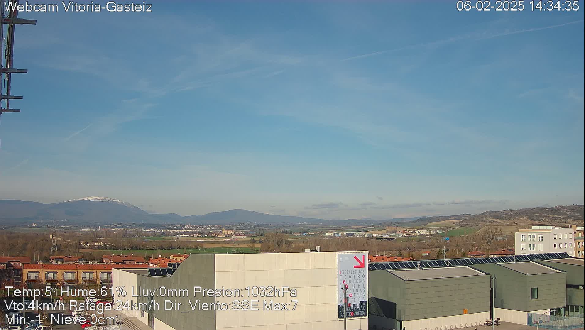  Gorbea Mount & Plain from Vitoria-Gasteiz Live Cam - Araba, Basque, Spain
