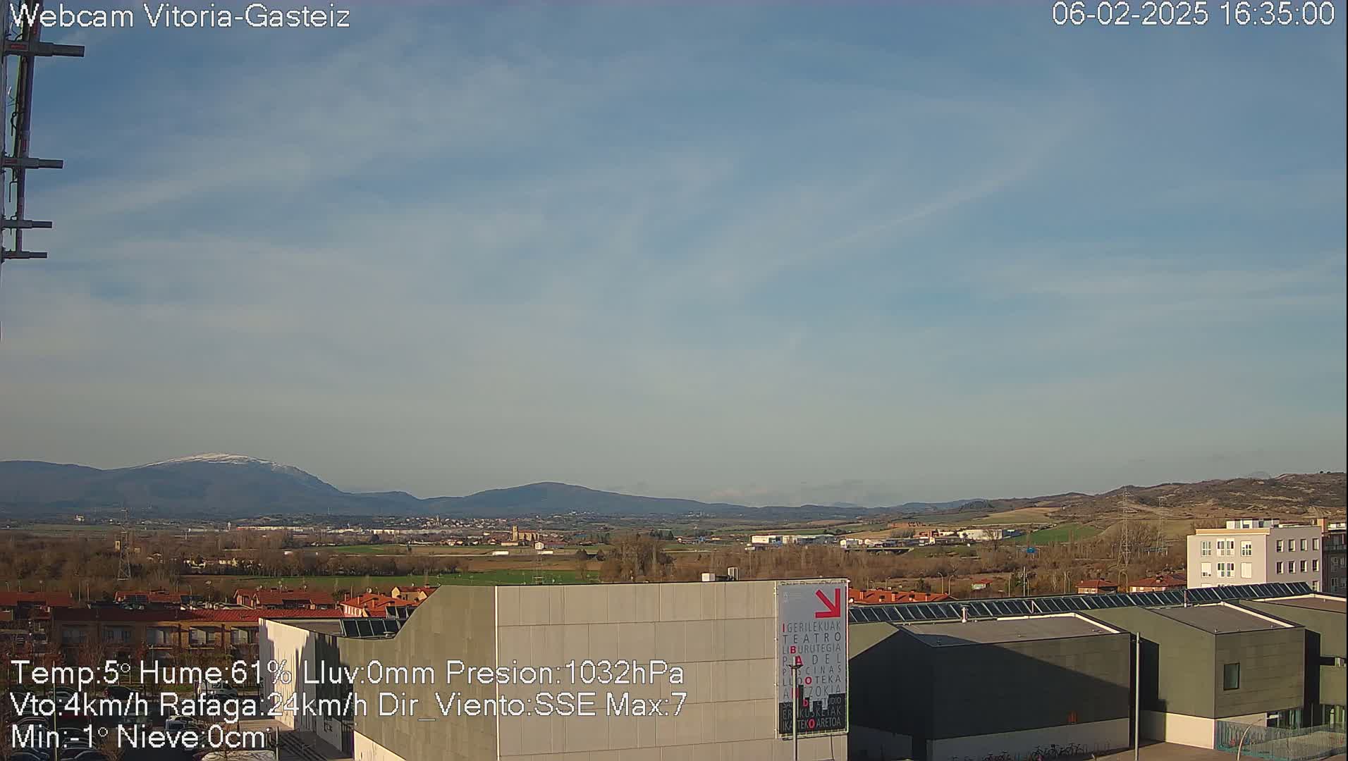  Gorbea Mount & Plain from Vitoria-Gasteiz Live Cam - Araba, Basque, Spain