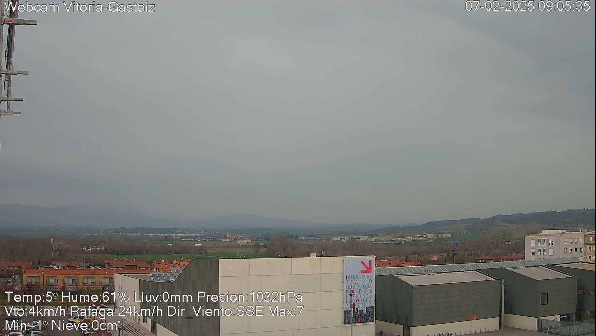  Gorbea Mount & Plain from Vitoria-Gasteiz Live Cam - Araba, Basque, Spain
