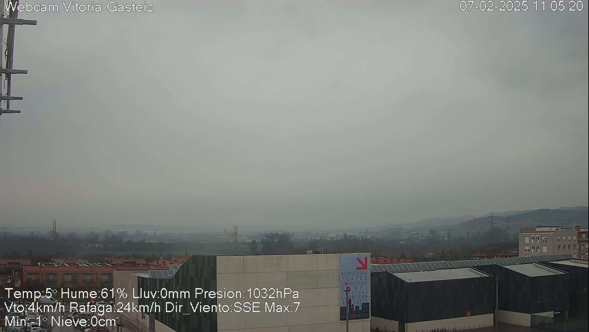  Gorbea Mount & Plain from Vitoria-Gasteiz Live Cam - Araba, Basque, Spain