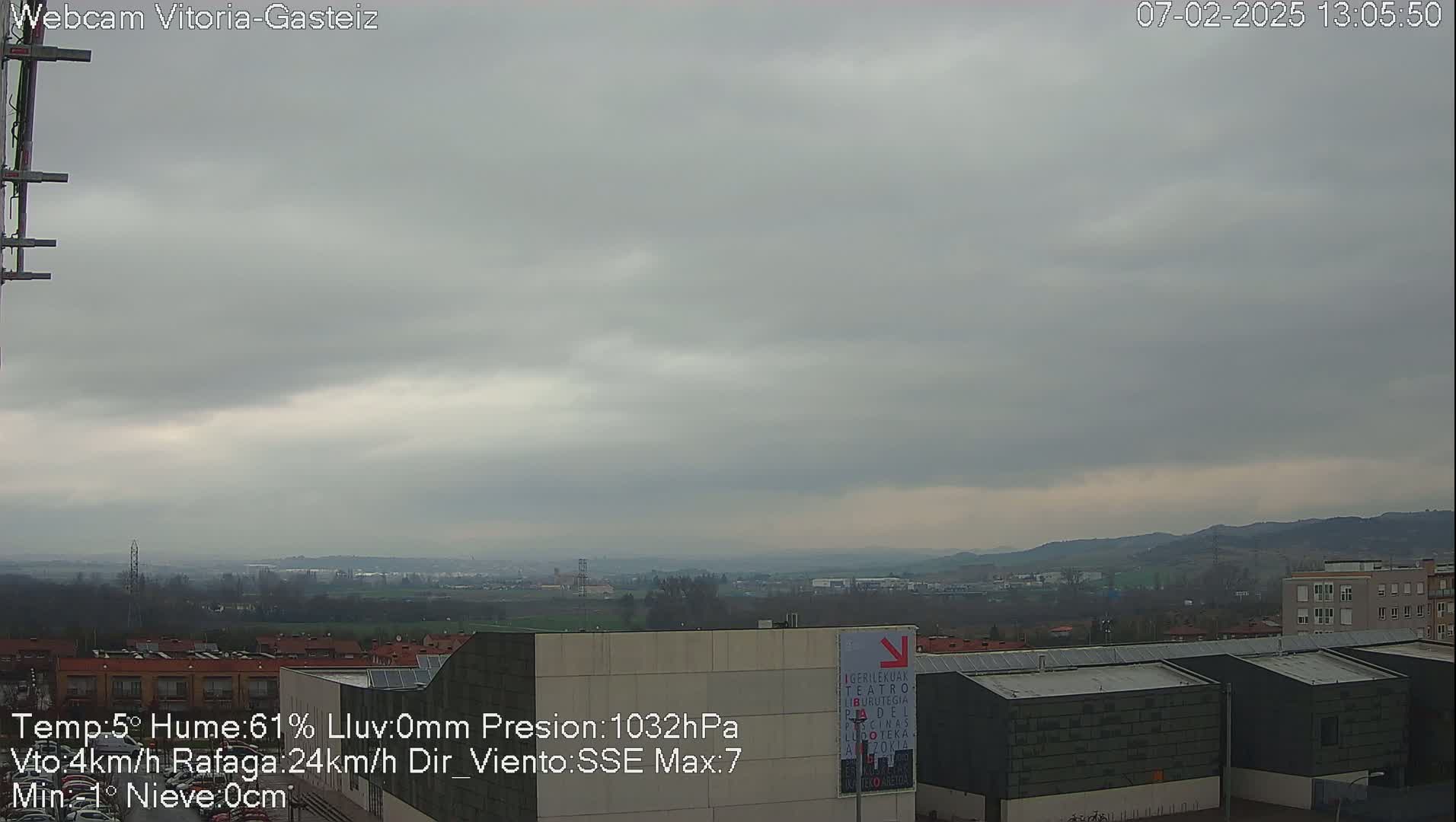  Gorbea Mount & Plain from Vitoria-Gasteiz Live Cam - Araba, Basque, Spain
