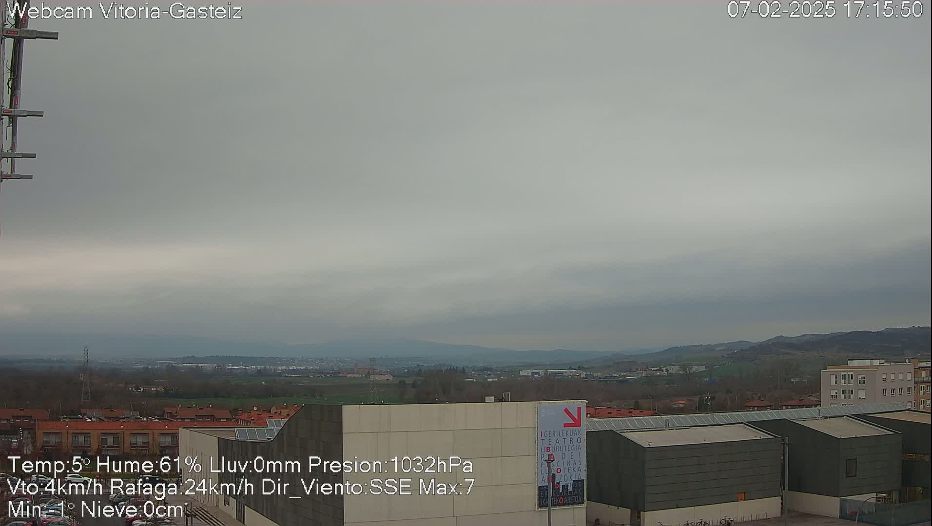  Gorbea Mount & Plain from Vitoria-Gasteiz Live Cam - Araba, Basque, Spain