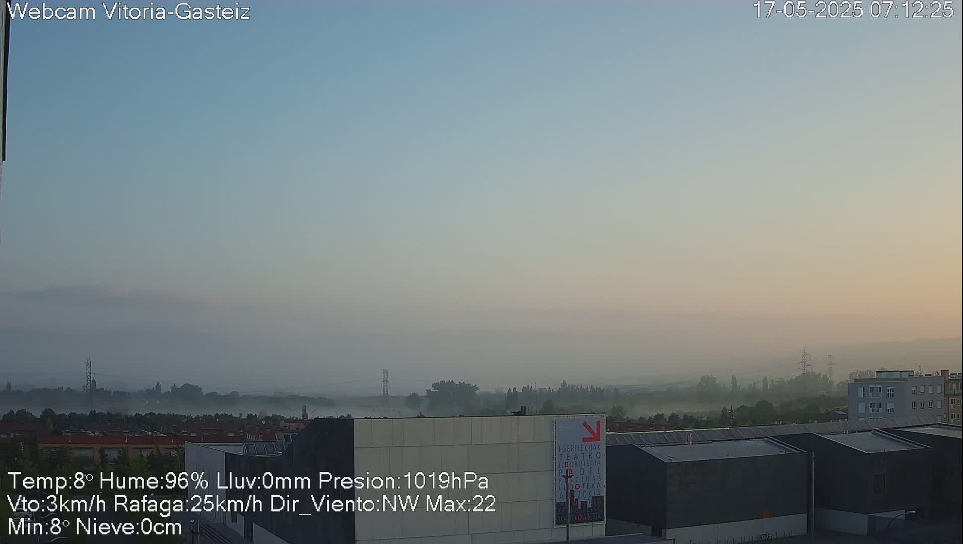 Gorbea Mount & Plain from Vitoria-Gasteiz Live Cam - Araba, Basque, Spain
