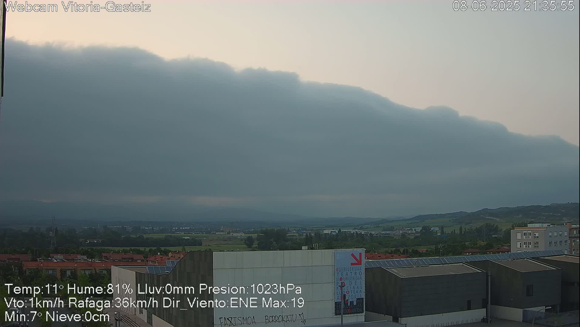  Gorbea Mount & Plain from Vitoria-Gasteiz Live Cam - Araba, Basque, Spain
