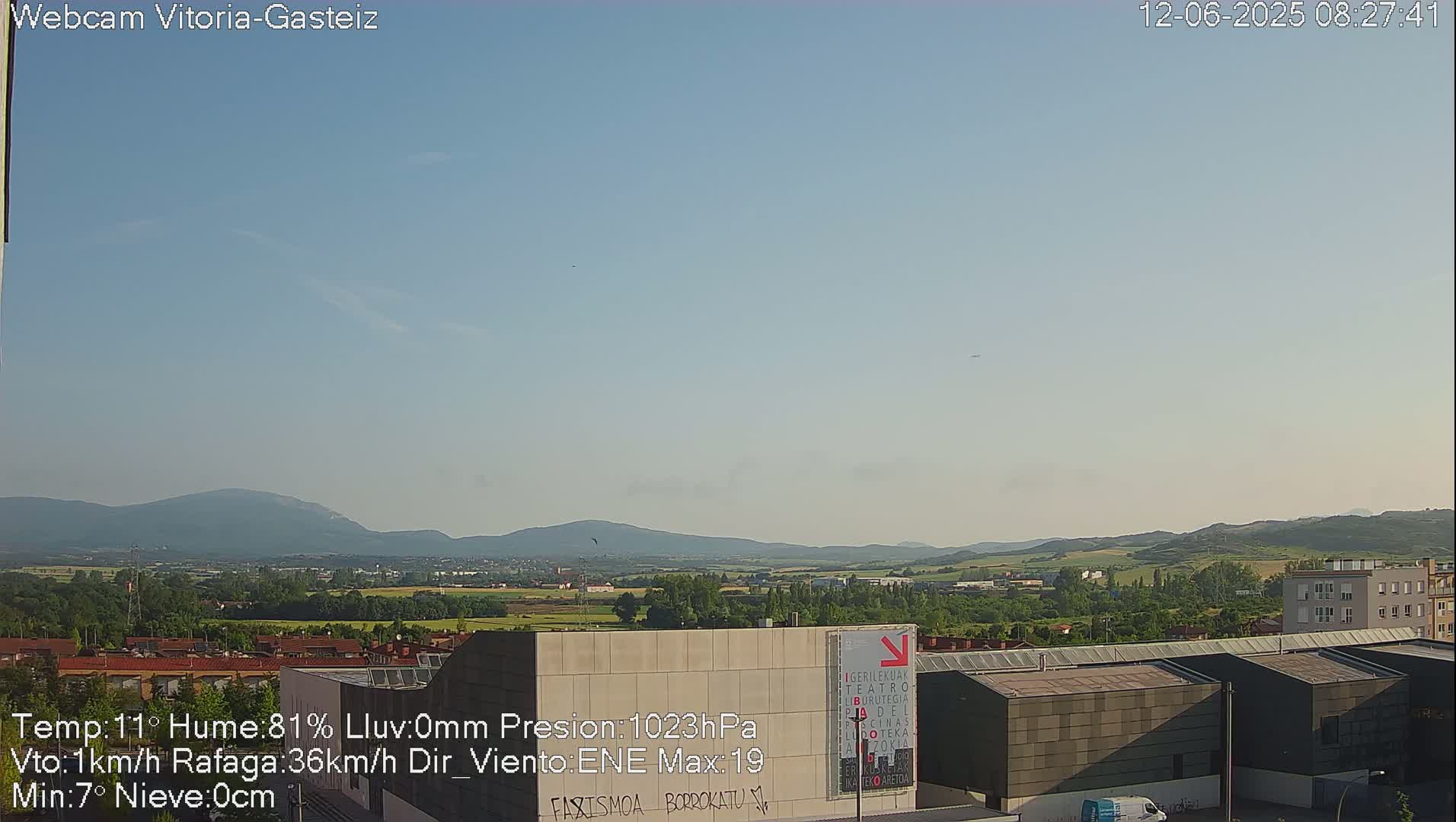  Gorbea Mount & Plain from Vitoria-Gasteiz Live Cam - Araba, Basque, Spain