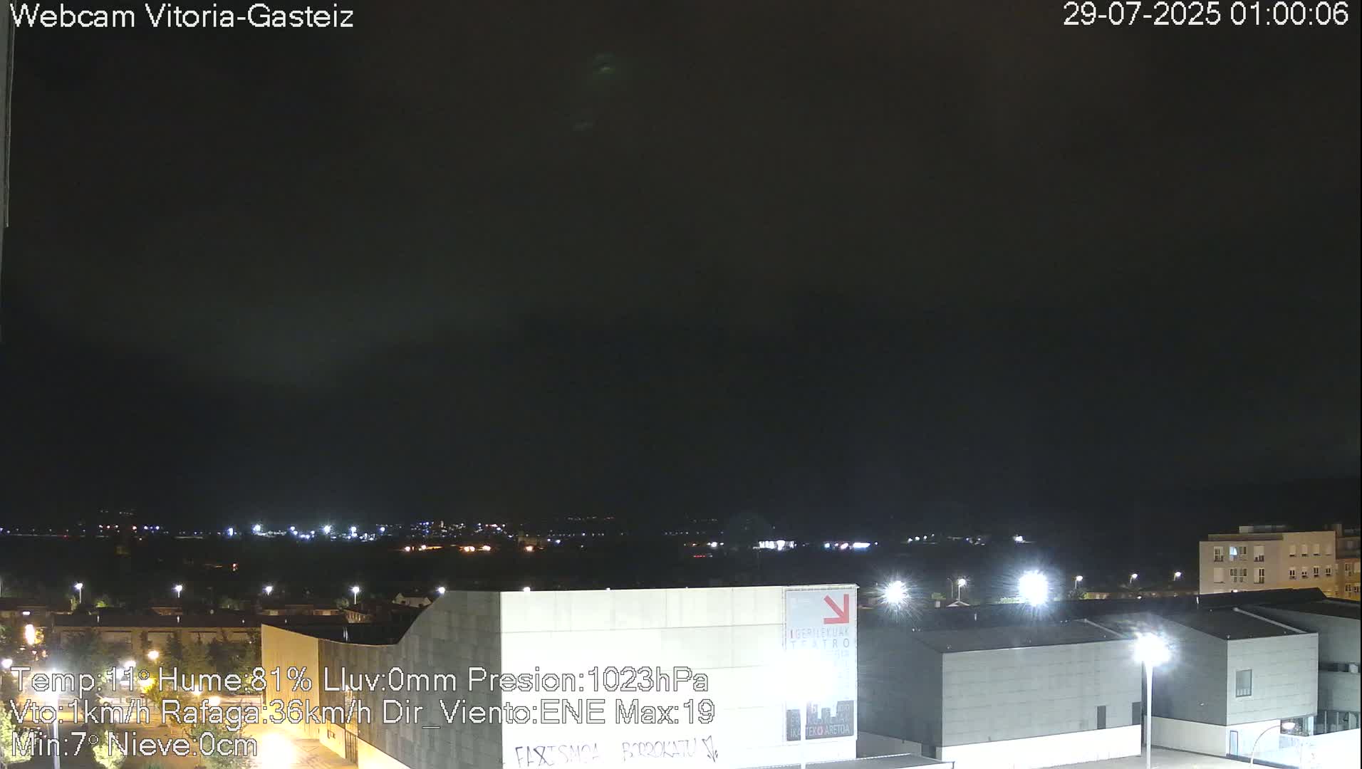 Gorbea Mount & Plain from Vitoria-Gasteiz Live Cam - Araba, Basque, Spain