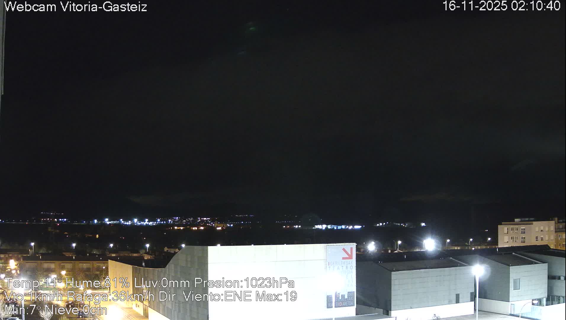 Gorbea Mount & Plain from Vitoria-Gasteiz Live Cam - Araba, Basque, Spain