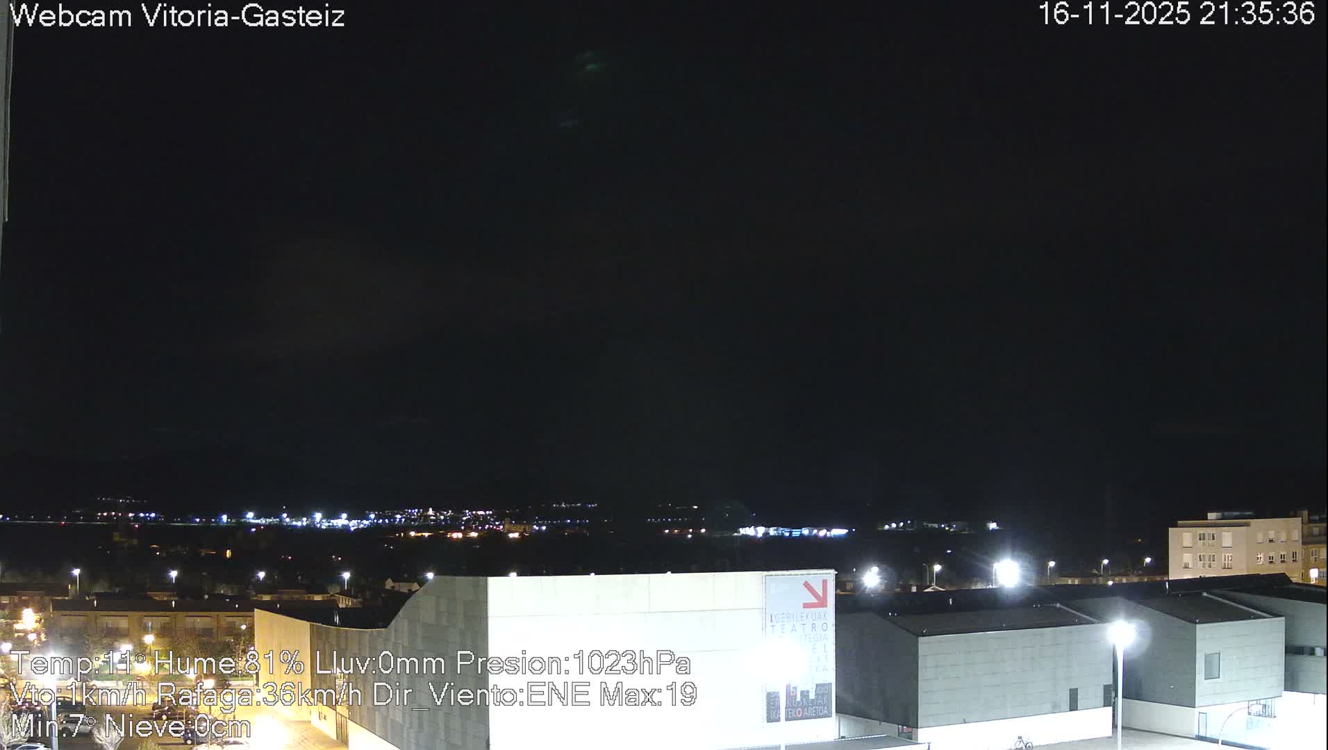 Gorbea Mount & Plain from Vitoria-Gasteiz Live Cam - Araba, Basque, Spain