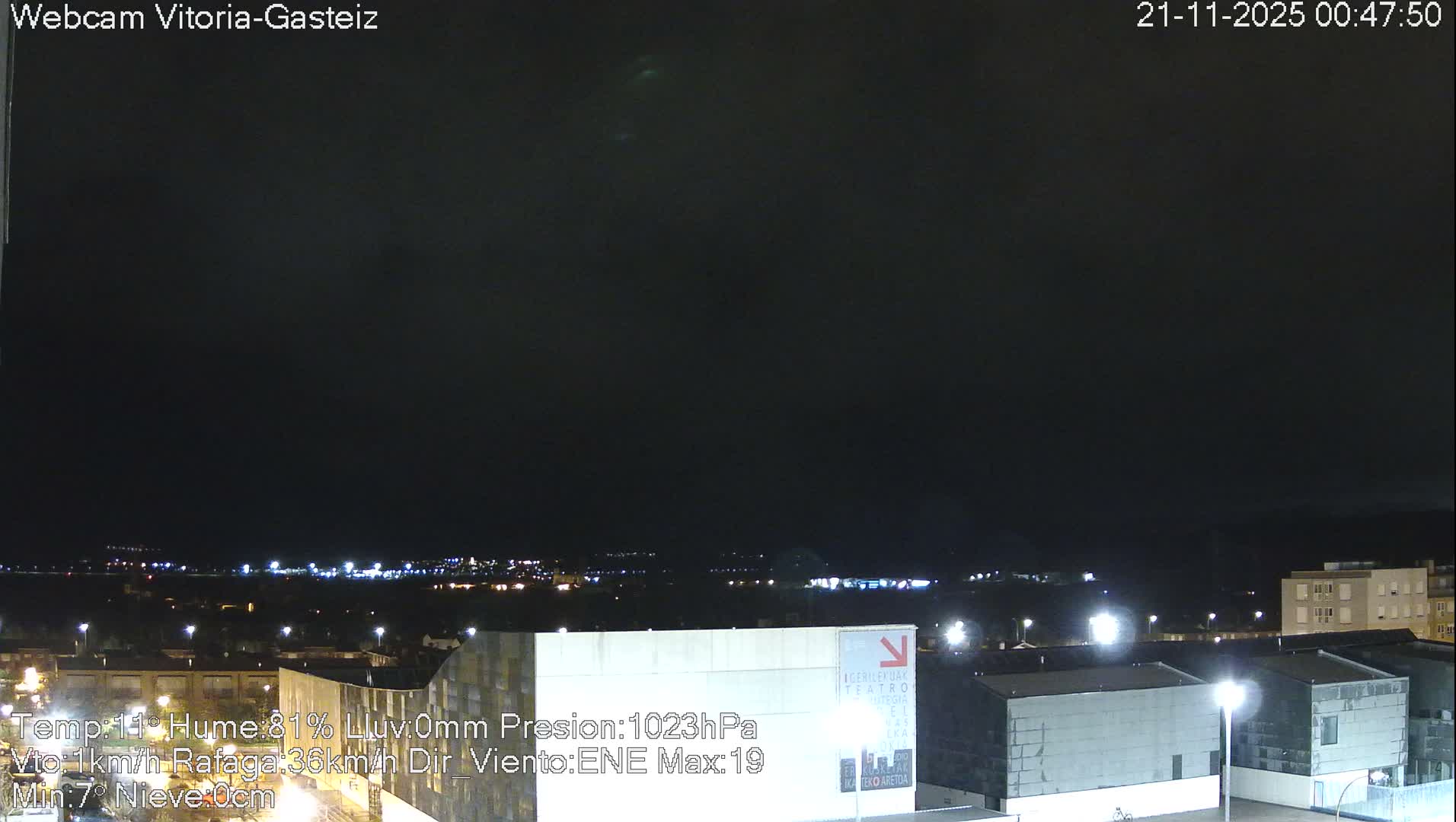 Gorbea Mount & Plain from Vitoria-Gasteiz Live Cam - Araba, Basque, Spain