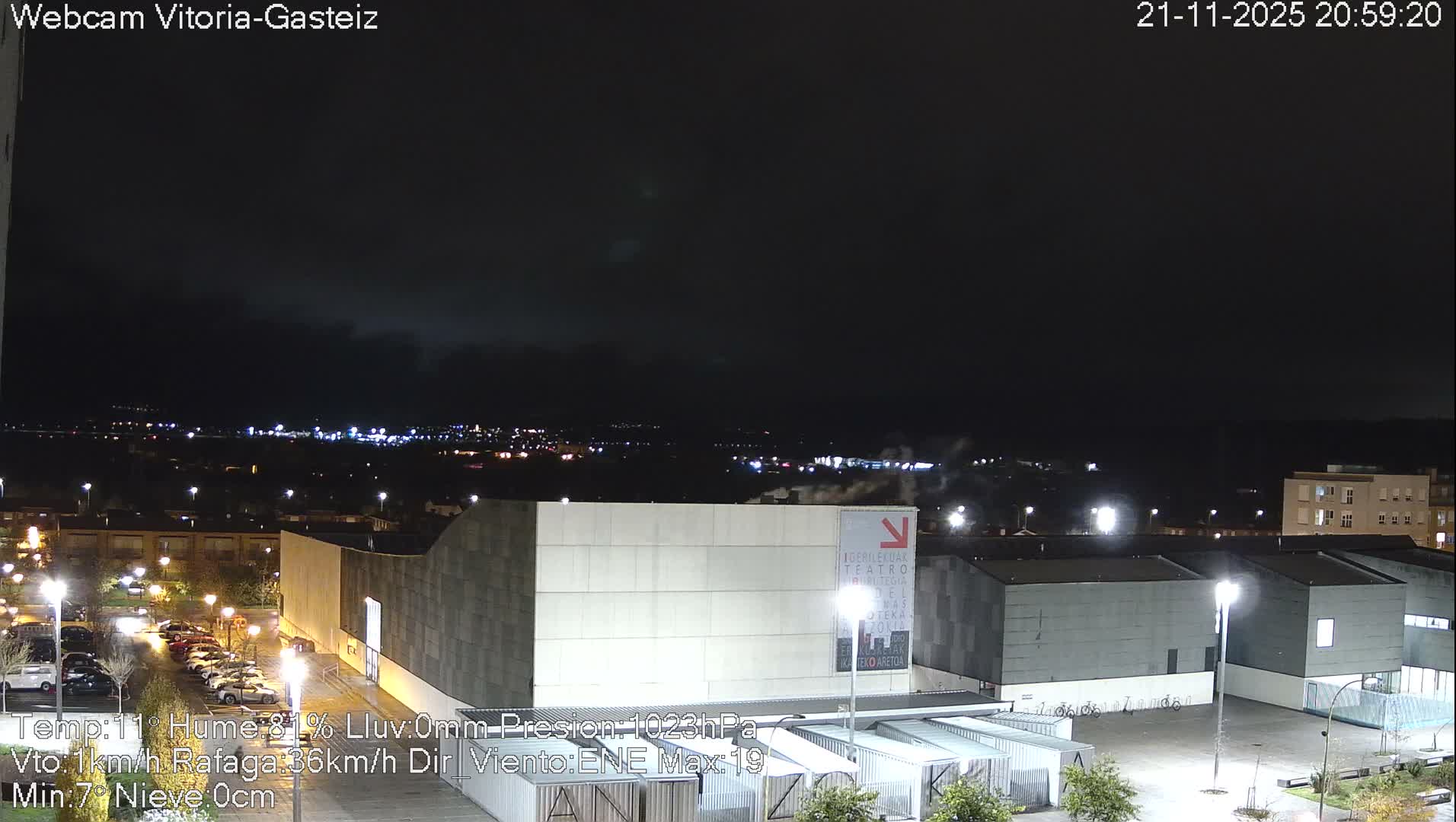 Gorbea Mount & Plain from Vitoria-Gasteiz Live Cam - Araba, Basque, Spain