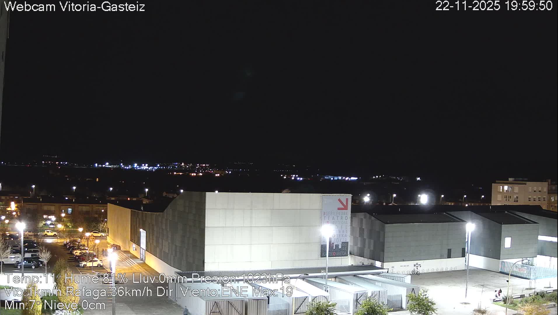 Gorbea Mount & Plain from Vitoria-Gasteiz Live Cam - Araba, Basque, Spain