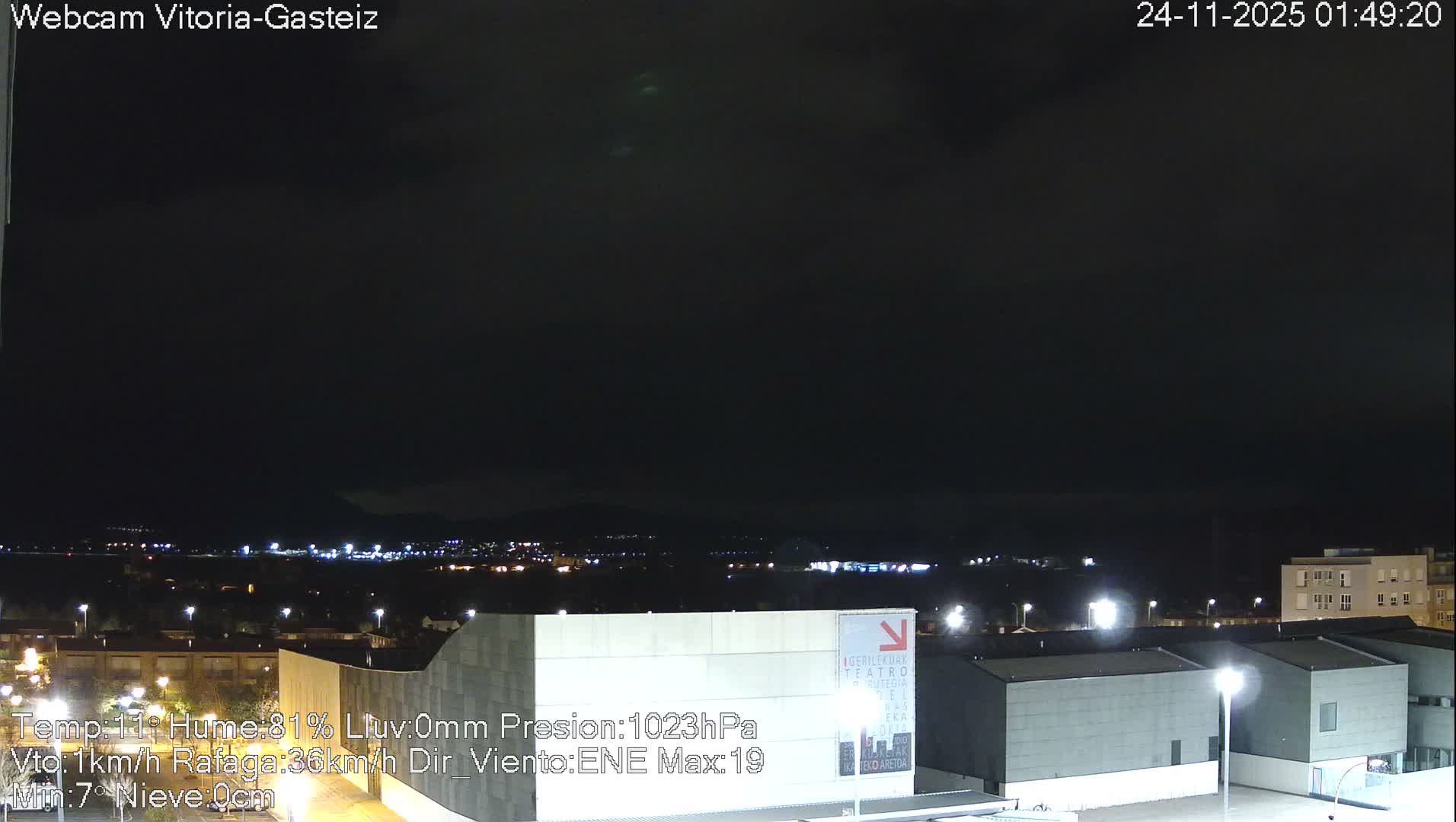 Gorbea Mount & Plain from Vitoria-Gasteiz Live Cam - Araba, Basque, Spain