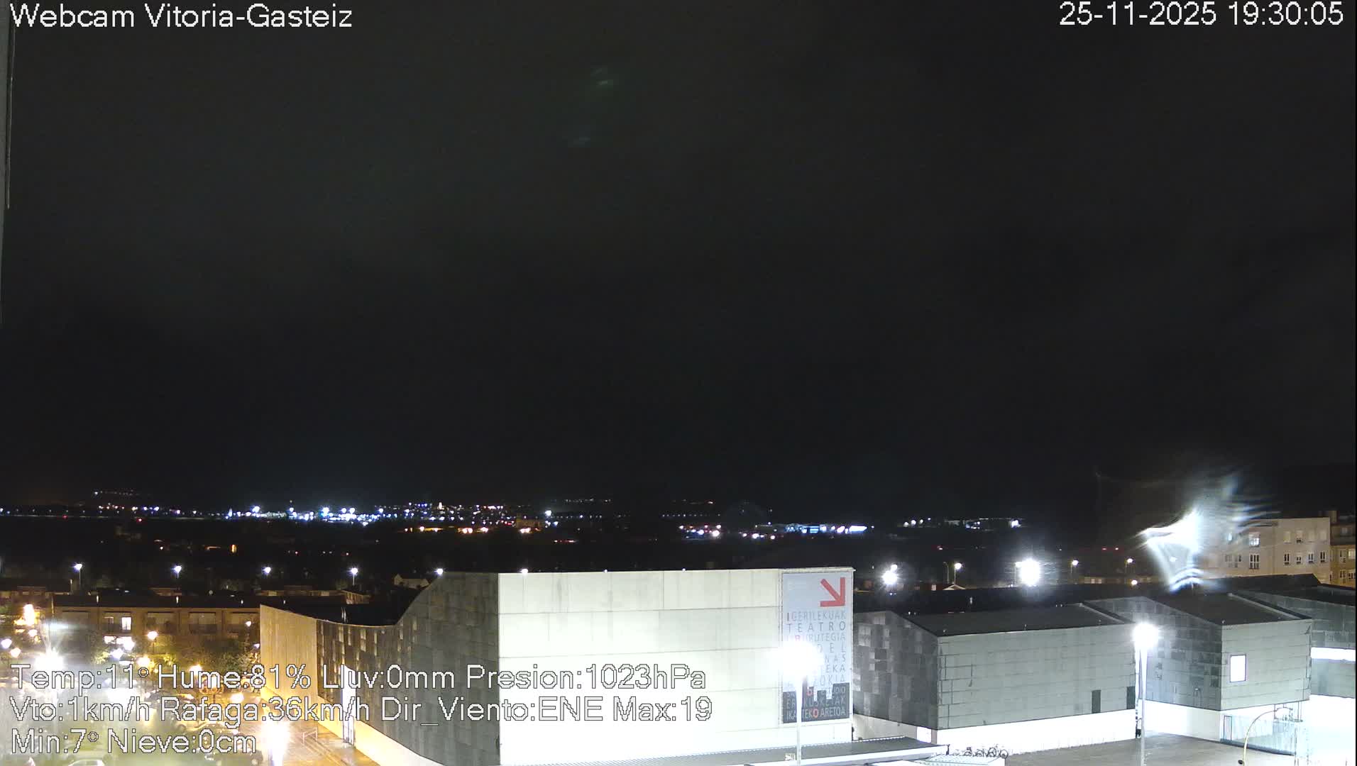 Gorbea Mount & Plain from Vitoria-Gasteiz Live Cam - Araba, Basque, Spain