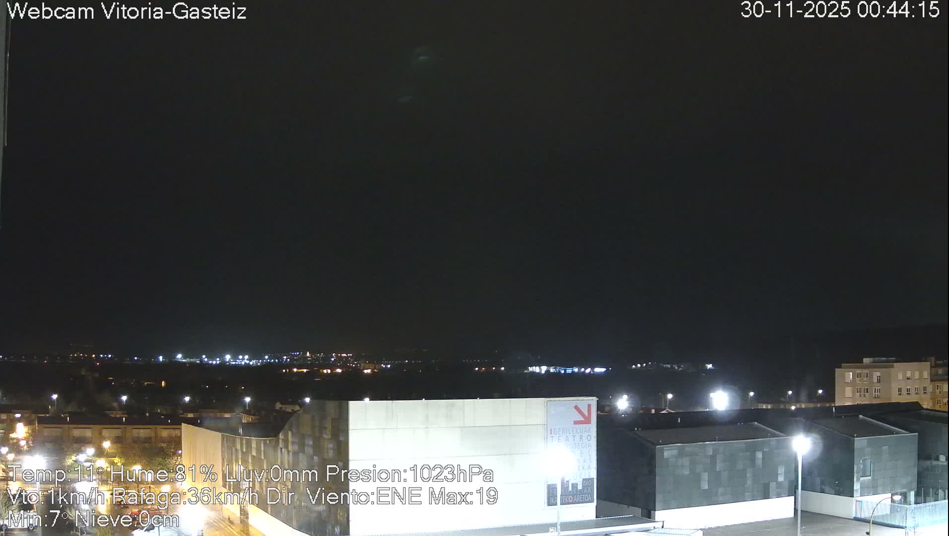 Gorbea Mount & Plain from Vitoria-Gasteiz Live Cam - Araba, Basque, Spain