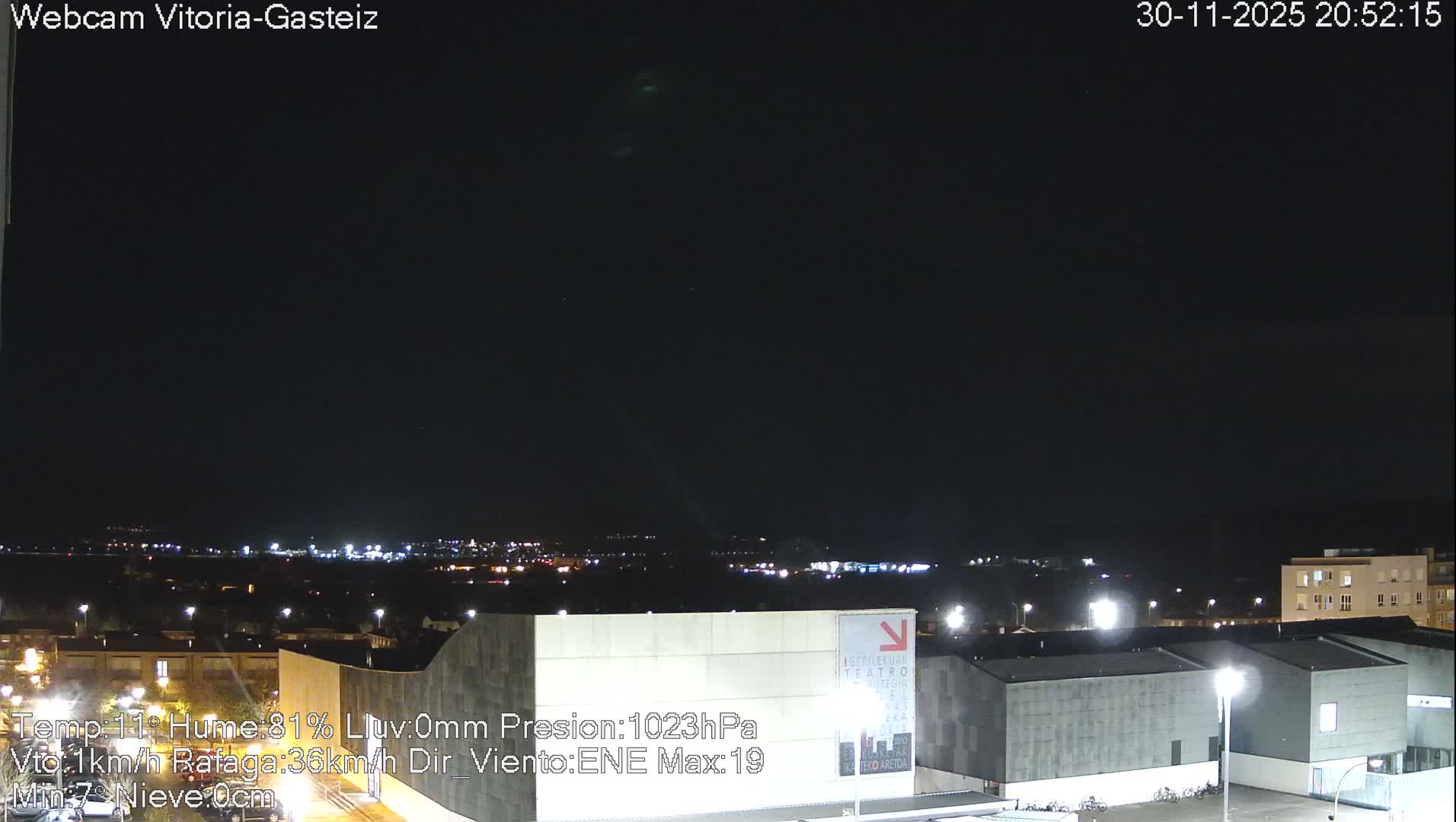 Gorbea Mount & Plain from Vitoria-Gasteiz Live Cam - Araba, Basque, Spain