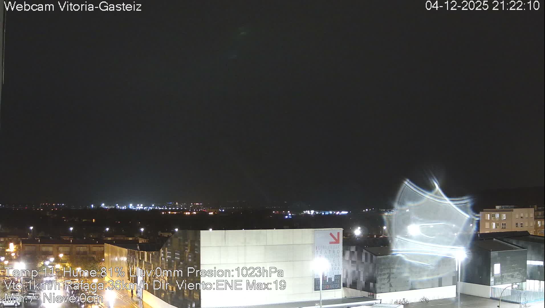 Gorbea Mount & Plain from Vitoria-Gasteiz Live Cam - Araba, Basque, Spain