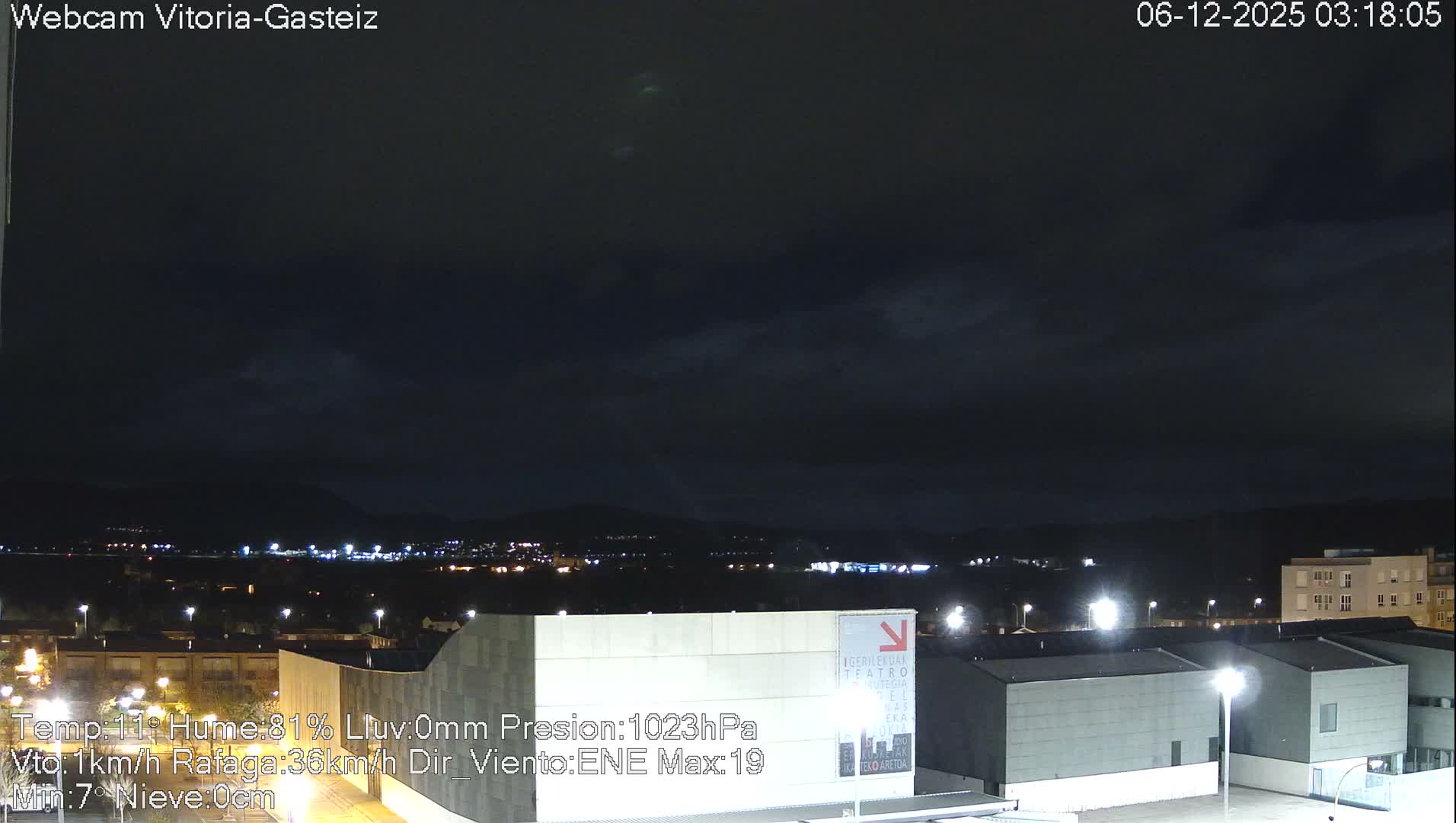 Gorbea Mount & Plain from Vitoria-Gasteiz Live Cam - Araba, Basque, Spain