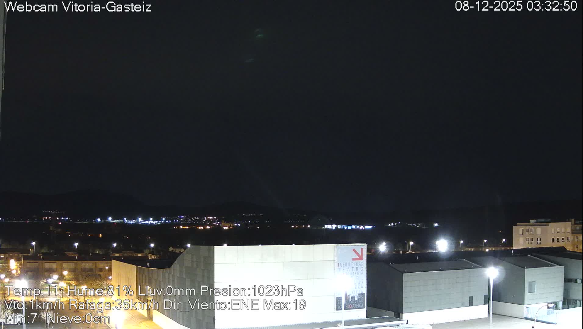 Gorbea Mount & Plain from Vitoria-Gasteiz Live Cam - Araba, Basque, Spain