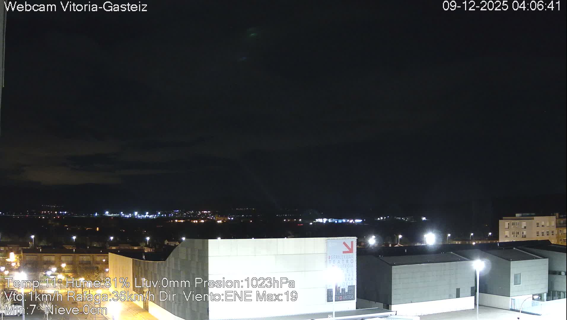 Gorbea Mount & Plain from Vitoria-Gasteiz Live Cam - Araba, Basque, Spain